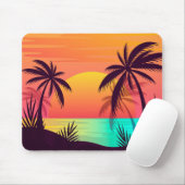 Tropischer Sonnenuntergang Mousepad (Mit Mouse)