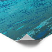 Tropischer Sonnenuntergang, Palmen, Poster am Meer (Ecke)