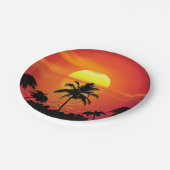 Tropischer Sonnenuntergang Pappteller (Schrägansicht)