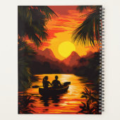 🌴 📔 tropischer Sonnenuntergang 🌅 🗓️ Planer (Rückseite)