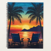 🌴 📔 tropischer Sonnenuntergang 🌅 🗓️ Planer (Vorderseite)