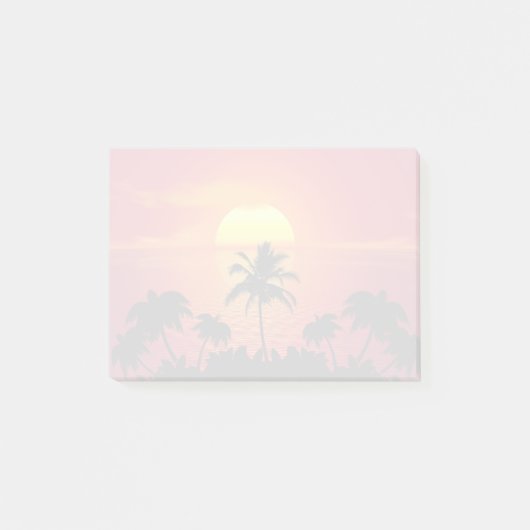 Tropischer Sonnenuntergang Post-it Klebezettel (Vorderseite)