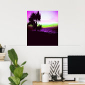 Tropischer Sonnenuntergang Poster (Heimbüro)