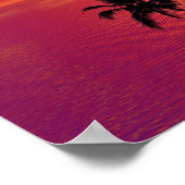Tropischer Sonnenuntergang Poster (Ecke)