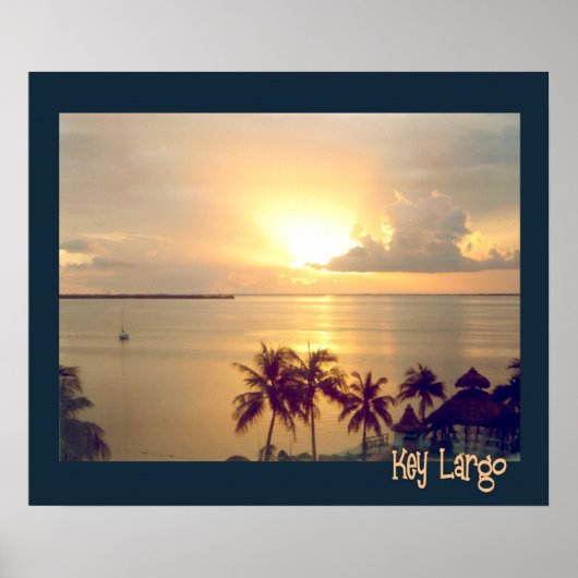 Tropischer Sonnenuntergang Poster (Vorne)