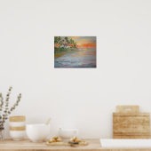 Tropischer Sonnenuntergang Poster (Küche)