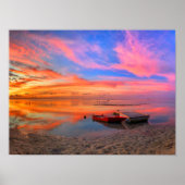 Tropischer Sonnenuntergang Poster (Vorne)