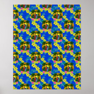 Tropischer Sonnenuntergang Poster