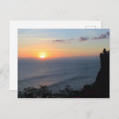Tropischer Sonnenuntergang Postkarte (Vorne/Hinten)