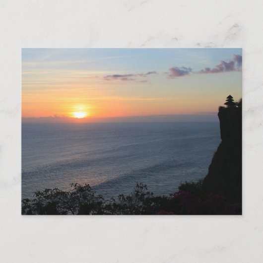 Tropischer Sonnenuntergang Postkarte (Vorderseite)