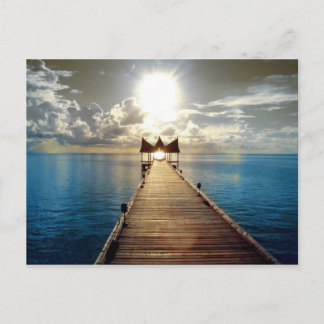 Tropischer Sonnenuntergang Postkarte