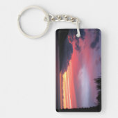 Tropischer Sonnenuntergang Schlüsselanhänger (Vorderseite)