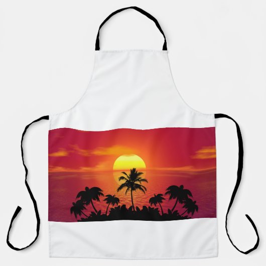 Tropischer Sonnenuntergang Schürze (Vorderseite)