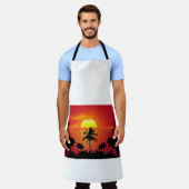 Tropischer Sonnenuntergang Schürze (Getragen)