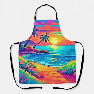Tropischer Sonnenuntergang Schürze
