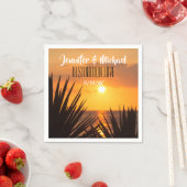 Tropischer Sonnenuntergang Serviette (Beispiel)