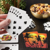 Tropischer Sonnenuntergang Spielkarten (In Situ)