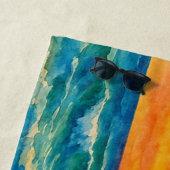 Tropischer Sonnenuntergang Strandtuch (Beispiel)