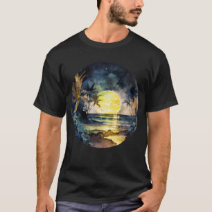 Tropischer Sonnenuntergang T-Shirt