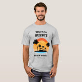 Tropischer Sonnenuntergang T-Shirt (Vorne ganz)