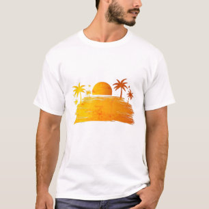 Tropischer Sonnenuntergang  T-Shirt