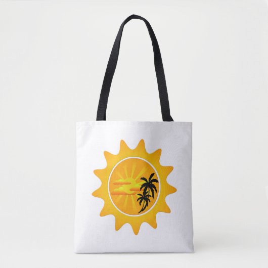 Tropischer Sonnenuntergang Tasche (Vorderseite)