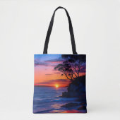 Tropischer Sonnenuntergang Tasche (Vorderseite)