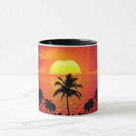 Tropischer Sonnenuntergang Tasse