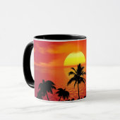 Tropischer Sonnenuntergang Tasse (Vorderseite Links)