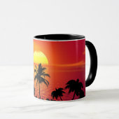 Tropischer Sonnenuntergang Tasse (VorderseiteRechts)