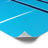 Tropischer Sonnenuntergang: Vintage Beach Illustra Poster (Ecke)