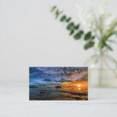 Tropischer Sonnenuntergang Visitenkarte (Stehend Vorderseite)