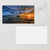 Tropischer Sonnenuntergang Visitenkarte (Vorne/Hinten)