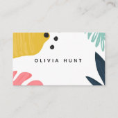 Tropischer Spaß und moderne, farbenfrohe Visitenka Visitenkarte (Vorderseite)