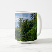 Tropischer Spiegel-Fluss-Reflektionen-Akzent  Kaffeetasse (VorderseiteRechts)