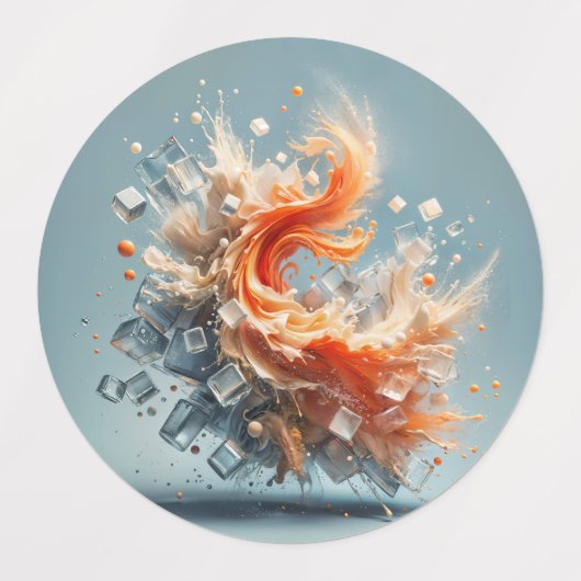 Tropischer Splash Etiketten (Design 2)