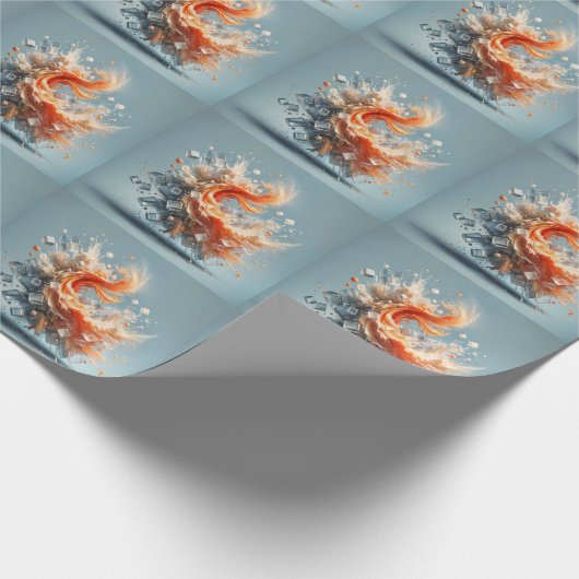 Tropischer Splash Geschenkpapier (Ecke)