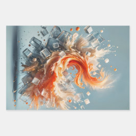Tropischer Splash Geschenkpapier Set