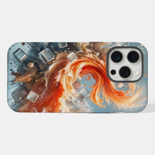 Tropischer Splash iPhone Hülle (Rückseite (Horizontal))