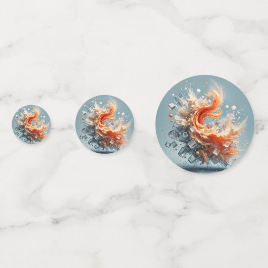 Tropischer Splash Konfetti (Rückseiten)