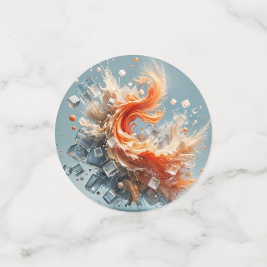 Tropischer Splash Konfetti (Klein Vorderseite)