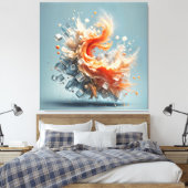 Tropischer Splash Leinwanddruck (Insitu (Schlafzimmer))