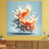 Tropischer Splash Leinwanddruck (Insitu (Wohnzimmer))