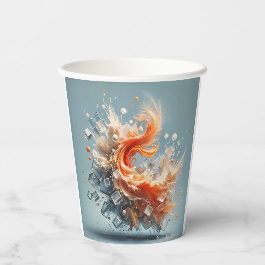 Tropischer Splash Pappbecher (Rückseite)