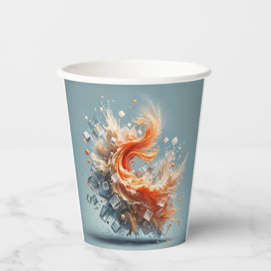 Tropischer Splash Pappbecher (Vorderseite)