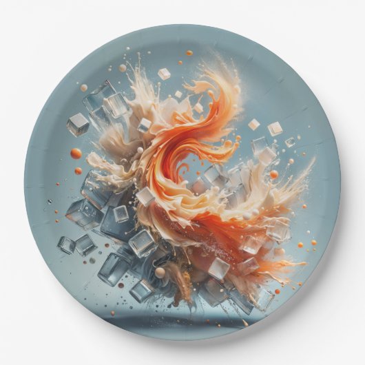 Tropischer Splash Pappteller (Vorderseite)