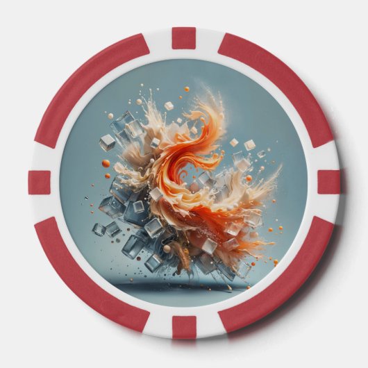 Tropischer Splash Pokerchips (Vorderseite)
