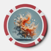 Tropischer Splash Pokerchips (Rückseite)