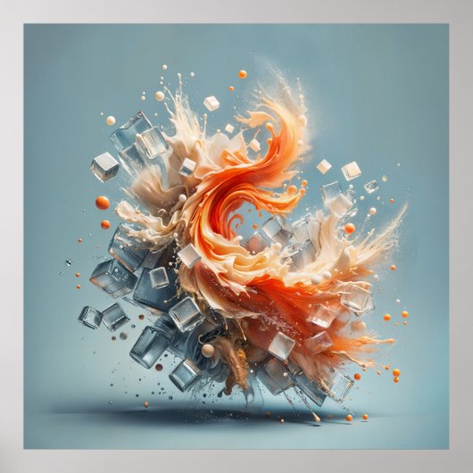 Tropischer Splash Poster (Vorne)