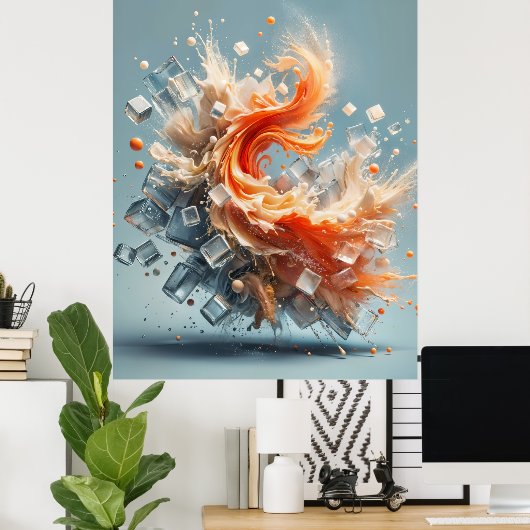 Tropischer Splash Poster (Heimbüro)